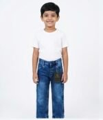 Veylora Boys Classic Blue Denim Jeans | Regular Fit Stretchable Kids Denim