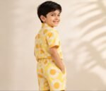 Boys Yellow Sunflower Printed Co-Ord Set | Half Sleeve Shirt & Matching Shorts - Image 3