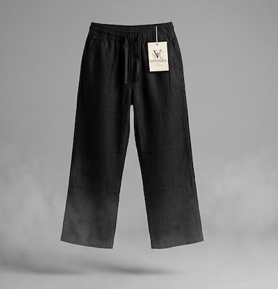 Screenshot 1948-04-12 at 5.08.20 AM Boys Premium Black Linen Pants | Comfortable Regular Fit Linen Trousers - Image 1