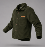 Boys Premium Olive Green Full Sleeve Corduroy Shirt | Soft Cotton Casual Shirt - Image 2