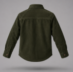 Boys Premium Olive Green Full Sleeve Corduroy Shirt | Soft Cotton Casual Shirt - Image 4
