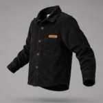 Boys Premium Black Full Sleeve Corduroy Cotton Shirt | Comfortable Casual & Party Wear for Kids - Image 2
