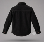 Boys Premium Black Full Sleeve Corduroy Cotton Shirt | Comfortable Casual & Party Wear for Kids - Image 4