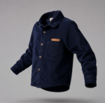 Buy Boys Navy Blue Corduroy Full Sleeve Shirt Online | Premium Cotton Shirt | Veylora - Image 2