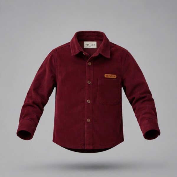 Boys Premium Maroon Full Sleeve Cotton Shirt | Casual & Party Wear