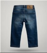 Boys Premium Dark Blue Straight Fit Denim Jeans | Soft Stretch Casual Jeans - Image 4