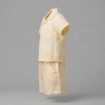 Veylora Boys Off White Linen Co-Ord Set | Half Sleeve Shirt & Shorts Outfit - Image 5