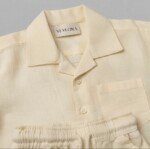 Veylora Boys Off White Linen Co-Ord Set | Half Sleeve Shirt & Shorts Outfit - Image 7