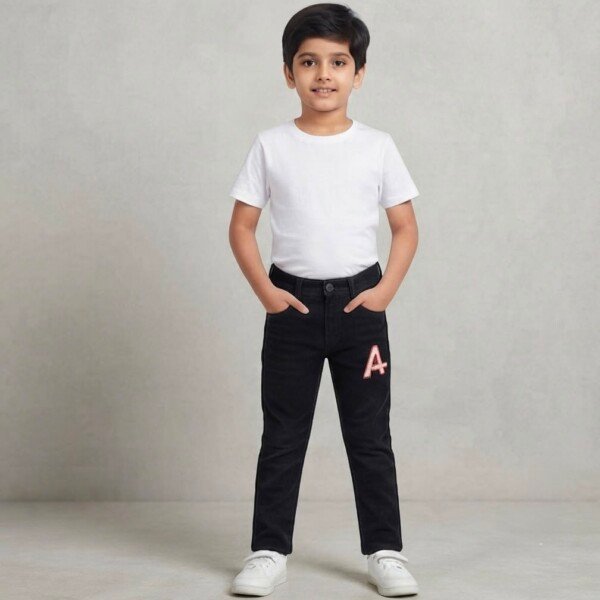 Veylora A Sign Boys Denim Jeans | Premium Comfortable Casual Everyday Wear Kids