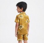 Veylora Yellow Flower Unisex Co-Ord Set | Half Shirt & Shorts Outfit Kids - Image 5