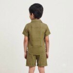 Veylora Boys Green Co-Ord Set | Half Shirt & Shorts Casual Summer Outfit - Image 6