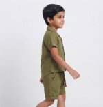 Veylora Boys Green Co-Ord Set | Half Shirt & Shorts Casual Summer Outfit - Image 5