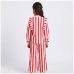 Veylora Girls Red Frill Co-Ord Set | Full Sleeve Shirt & Pants Outfit - Image 4