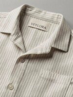 Veylora Boys White Line Co-Ord Set | Half Shirt & Full Pants Outfit - Image 6