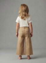 Veylora Girls Beige Wide Leg Jeans | Premium Comfortable Casual Everyday Wear Kids - Image 5