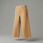 Veylora Girls Beige Wide Leg Jeans | Premium Comfortable Casual Everyday Wear Kids - Image 2