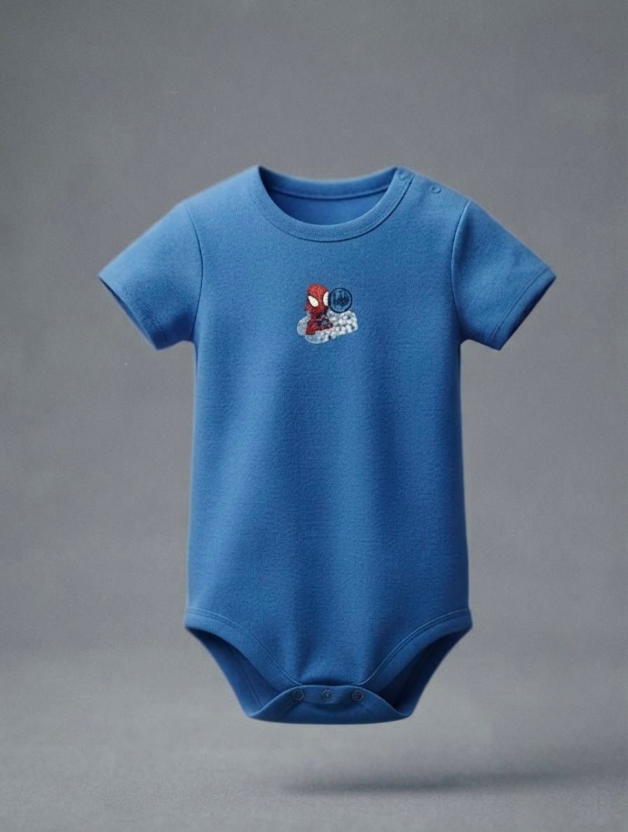 WhatsApp Image 2026-07-10 at 11.21.05 Veylora Spiderman Unisex Romper | Soft Cotton Comfortable Everyday Baby Wear Outfit - Image 1