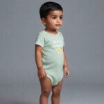 Veylora Light Green Hugs & Lemon Unisex Romper | Soft Cotton Baby Wear - Image 6