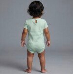 Veylora Light Green Hugs & Lemon Unisex Romper | Soft Cotton Baby Wear - Image 7