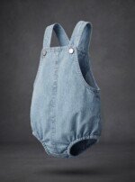 Veylora Blue Denim Unisex Romper | Soft Comfortable Casual Everyday Baby Wear Outfit
