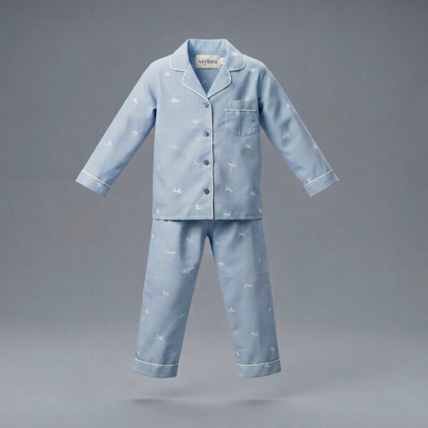 Veylora Dragonfly Print Kids Night Suit | Soft Comfortable Cotton Sleepwear for Children