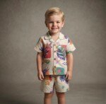 Veylora Off White Multidesign Unisex Co-Ord Set | Soft Comfortable Everyday Kids Wear - Image 3