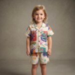 Veylora Off White Multidesign Unisex Co-Ord Set | Soft Comfortable Everyday Kids Wear - Image 5