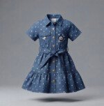 Veylora Girls Waist Knot Frock | Soft Comfortable Casual Party Everyday Wear Kids