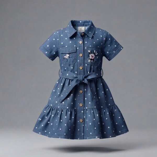 Veylora Girls Waist Knot Frock | Soft Comfortable Casual Party Everyday Wear Kids