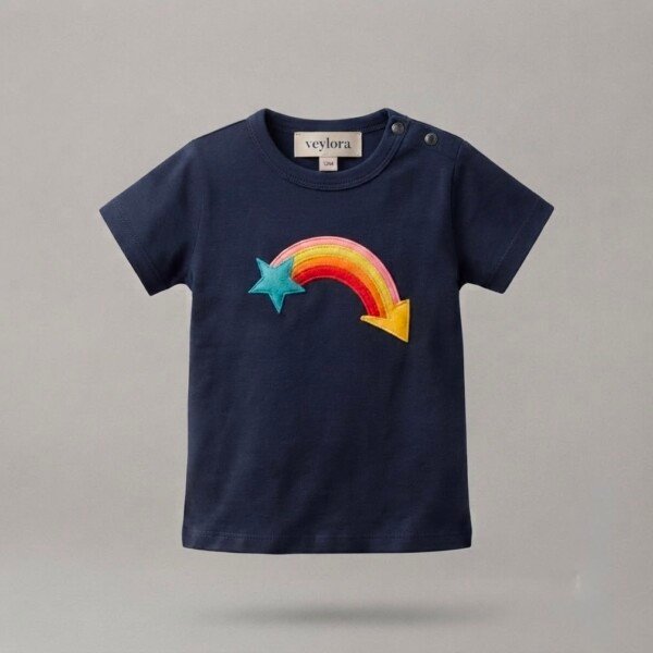 Veylora Plane to Star Kids T-Shirt | Soft Comfortable Casual Everyday Cotton Wear