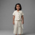 Veylora Girls White Sparkle Palazzo Co-Ord Set | Stylish Comfortable Everyday Wear Kids - Image 4