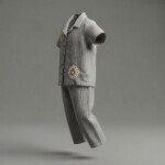 Veylora Girls Grey Two White Flowers Dress | Soft Stylish Casual Everyday Wear Kids - Image 3
