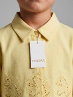 Veylora Yellow Net Plazo Co-ord Set for Girls | Stylish Cotton Party Wear Outfit - Image 5