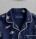 Veylora Solar Planet Night Suit for Boys Dark Blue | Soft Cotton Kids Sleepwear Set - Image 2
